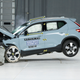 The 2019 Volvo XC40 in the moderate overlap frontal test, which the IIHS rated it as “Good” for.